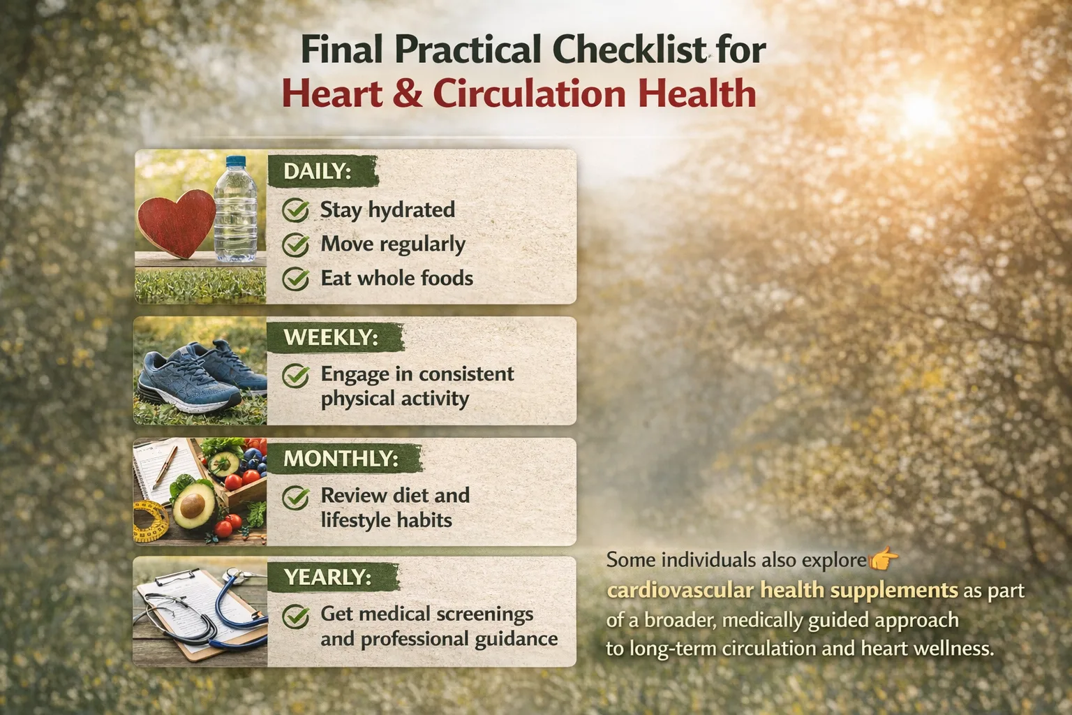Final Practice Checklist For Heart & Circulation Health - VASCULEX - USA