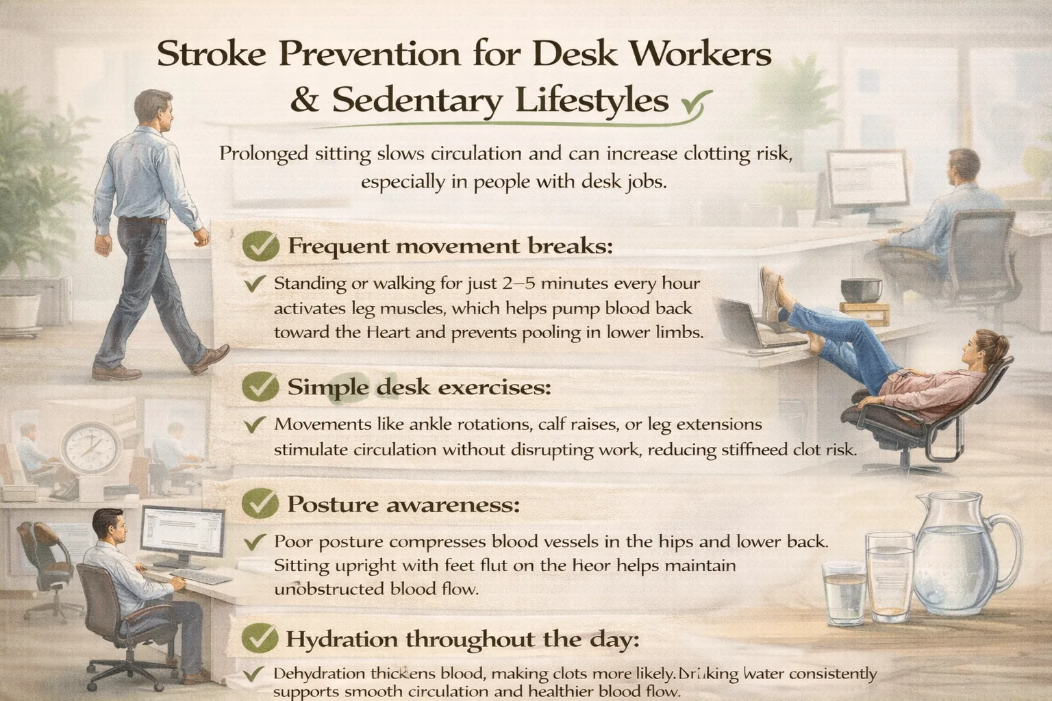 Stroke Prevention For Desk Workers & Sedentary Lifestyle - VASCULEX - USA